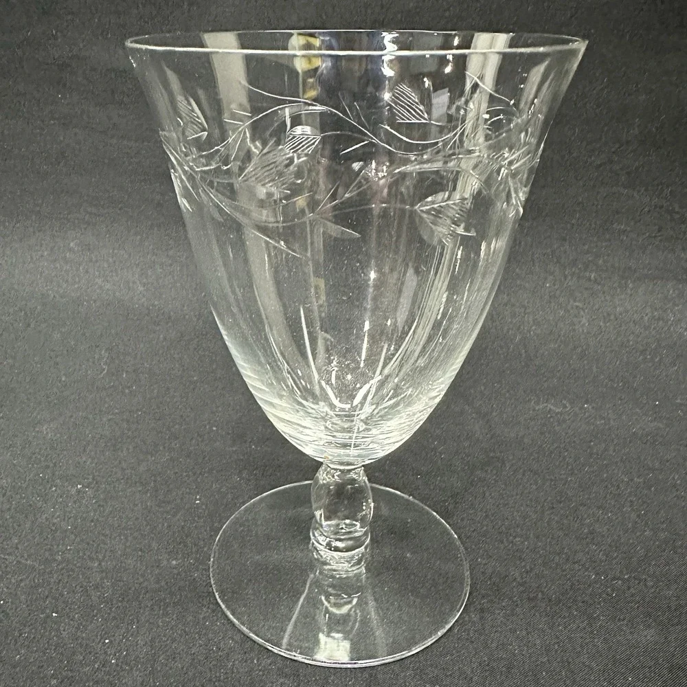 Cambridge 'Lynbrook' Iced Tea Goblet, Etched Crystal, Vintage 1950s,‎ Set Of 3